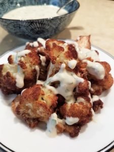 Crispy Cauliflower with Lemon Tahini Dressing
