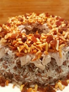 Lebanese Chicken with Rice and Pinenuts