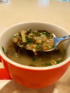 Lemon, Garlic & Lentil Soup with Silverbeet