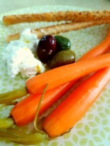 Pickled Carrots with Goats Cheese