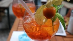 Aperol Spritz Over Ice