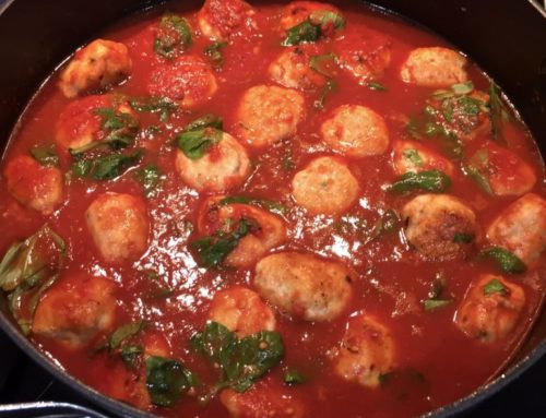 Chicken Meatballs with Tomato & Basil Sauce