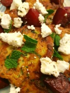 Zucchini, Mint and Feta Fritters